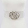 Accessories * | Pash Boutique Accessories Silver Clear Gg Belt