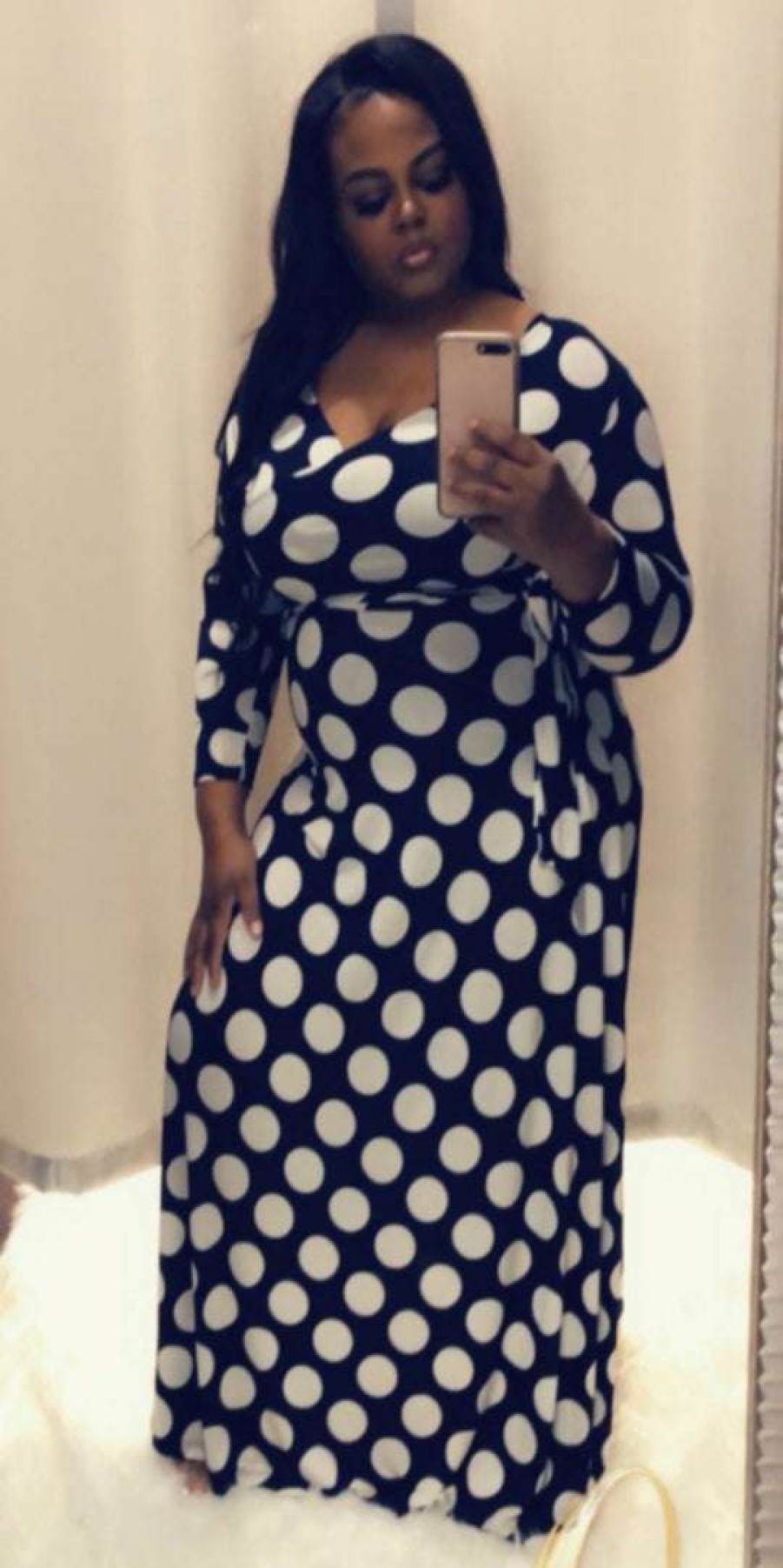 Dresses (Missy) * | Pash Boutique Black/White Polka Dot Maxi