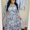 Plus Dresses * | Pash Boutique Black/White Plus Long Sleeve Maxi Dress New Arrivals