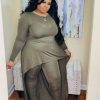 Sets (Missy) * | Pash Boutique Olive High Low 2Pc Green Clearance