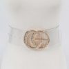 Accessories * | Pash Boutique Accessories Plus Clear Gg Belt