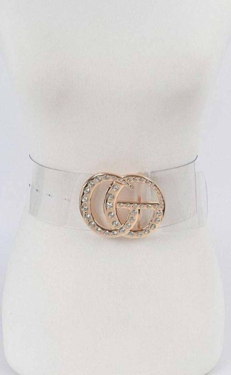 Accessories * | Pash Boutique Accessories Plus Clear Gg Belt