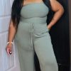 Jumpsuits /Rompers (Missy) * | Pash Boutique Olive Jumpsuit