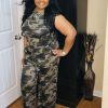 Jumpsuits /Rompers (Missy) * | Pash Boutique Camouflage Jumpsuit New Arrivals