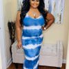 Dresses (Missy) * | Pash Boutique Blue Tye-Dye Maxi New Arrivals