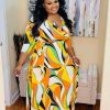 Plus Dresses * | Pash Boutique New Arrivals Yellow /Green Plus Dress