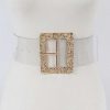 Accessories * | Pash Boutique Plus Clear Square Belts