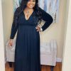 Plus Dresses * | Pash Boutique Black Plus Split Maxi Dress