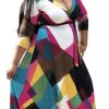 Plus Dresses * | Pash Boutique Color Block Maxi