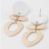 Accessories * | Pash Boutique White/Gold Earrings Accessories