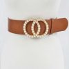 Accessories * | Pash Boutique Camel Pearl Oo Belt