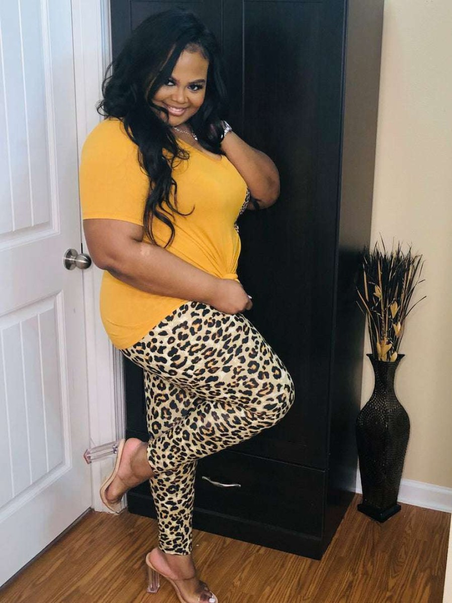 Sets (Missy) * | Pash Boutique Mustard Leopard Set