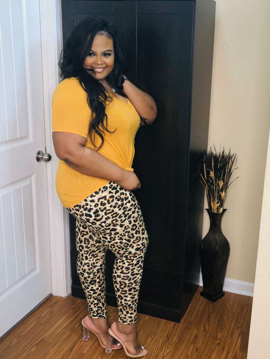 Sets (Missy) * | Pash Boutique Mustard Leopard Set