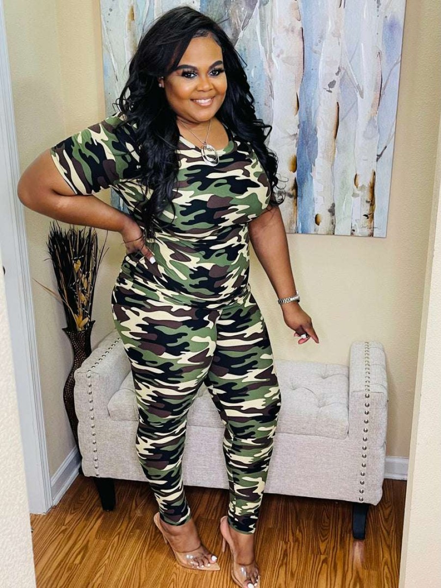 Sets (Missy) * | Pash Boutique Camo Set