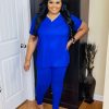 Sets (Missy) * | Pash Boutique Clearance Bright Blue Lounge Set