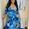 Dresses (Missy) * | Pash Boutique New Arrivals Ocean Blue Maxi Dress