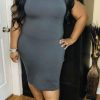 Dresses (Missy) * | Pash Boutique Dark Grey Midi Dress