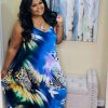 Dresses (Missy) * | Pash Boutique Blue Leopard Maxi Dress