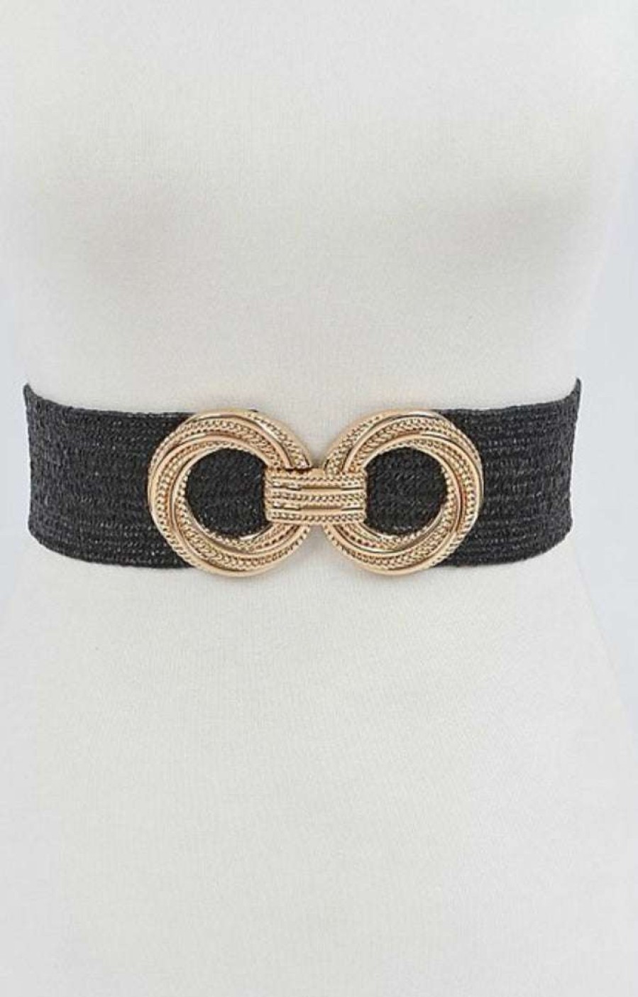 Accessories * | Pash Boutique Accessories Black Plus Oo Belt