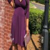 Dresses (Missy) * | Pashboutique Clearance Purple Midi Dress