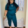 Sets (Missy) * | Pash Boutique Hunter Green Jogger Set Clearance