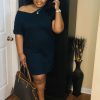 Dresses (Missy) * | Pash Boutique Midnight Navy T-Shirt Dress