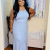 Plus Dresses * | Pash Boutique Silver Plus Maxi New Arrivals