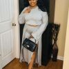 Sets (Missy) * | Pash Boutique Grey Wide Leg Set