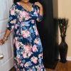 Plus Dresses * | Pash Boutique Floral Blue Plus Dress