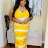 Dresses (Missy) * | Pash Boutique Mustard Tye-Dye Maxi New Arrivals