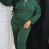 Jumpsuits /Rompers (Missy) * | Pash Boutique Army Green Jogger Jumpsuit New Arrivals