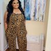 Jumpsuits /Rompers (Missy) * | Pash Boutique Leopard Palazzo Jumpsuit New Arrivals