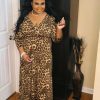 Plus Dresses * | Pash Boutique Leopard Plus Maxi Dress