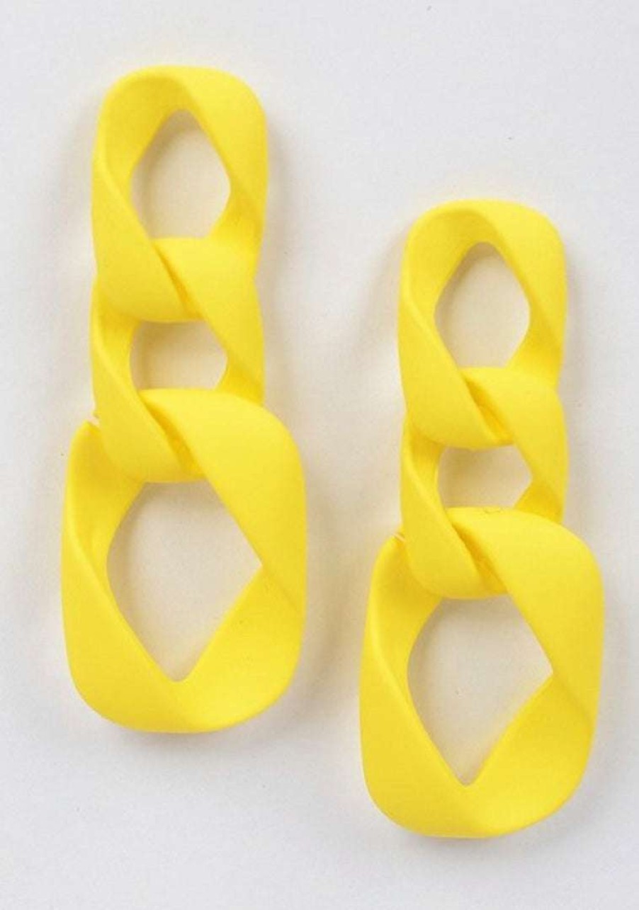 Accessories * | Pash Boutique Accessories Yellow Earrings