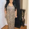 Plus Dresses * | Pash Boutique Leopard Plus Brown Maxi Dress