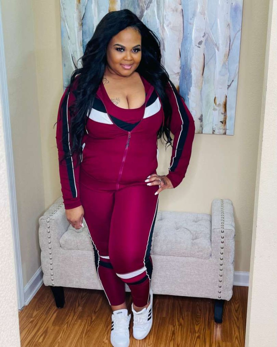 Sets (Missy) * | Pash Boutique Burgundy Workout Set