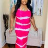 Dresses (Missy) * | Pash Boutique Fuchsia Tye-Dye Maxi New Arrivals