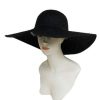 Accessories * | Pash Boutique Accessories Black Floppy Straw Hat