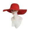 Accessories * | Pash Boutique Red Floppy Straw Hat