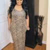 Dresses (Missy) * | Pash Boutique Leopard Brown Maxi Dress