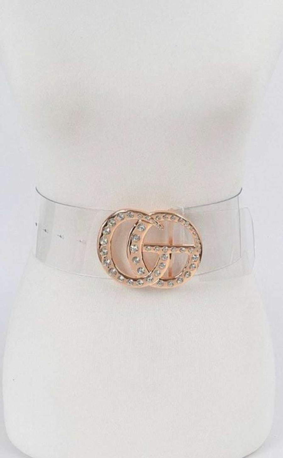 Accessories * | Pash Boutique Accessories Clear Gg Belt