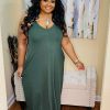 Plus Dresses * | Pash Boutique Army Green Plus Maxi Dress New Arrivals